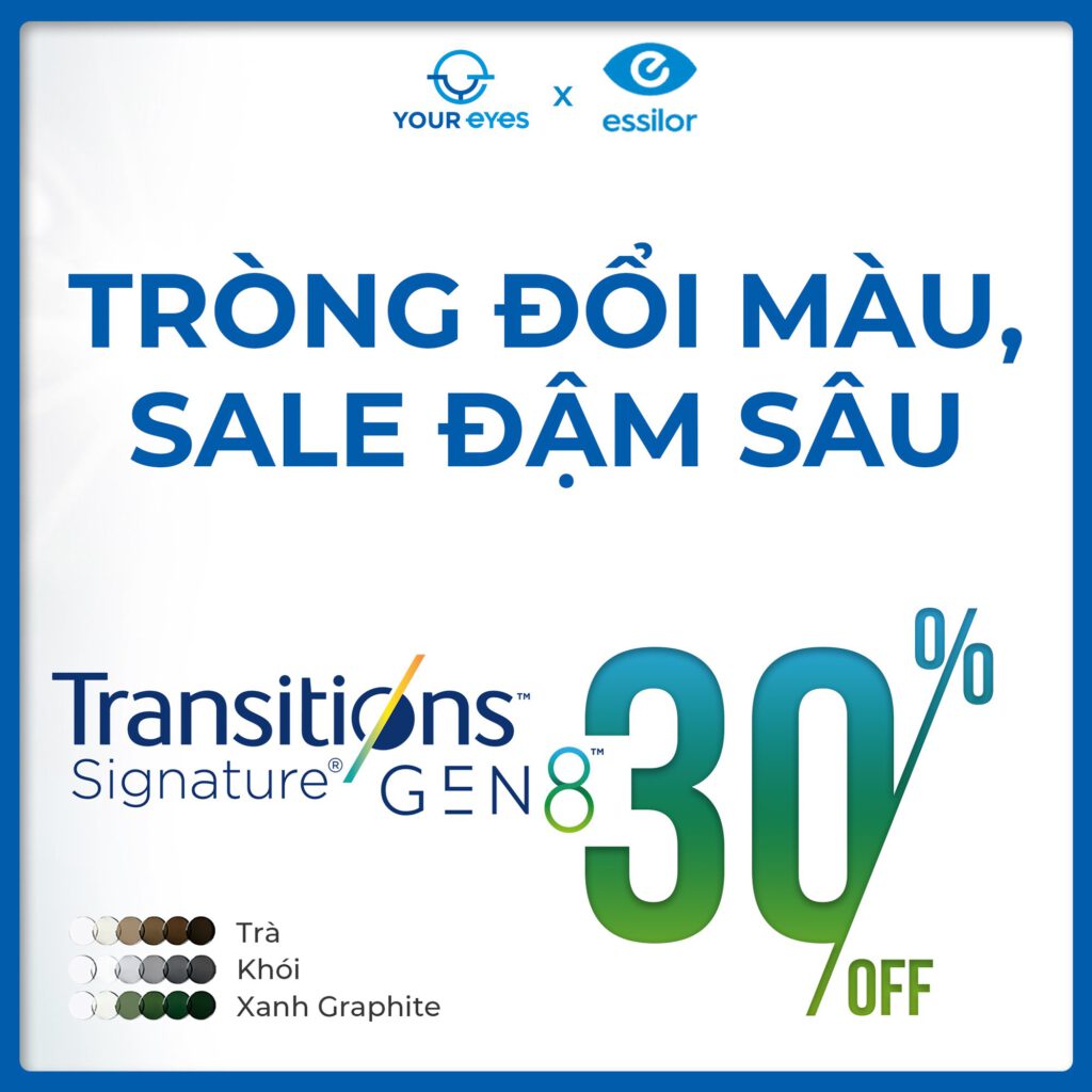 TRÒNG ĐỔI MÀU, SALE ĐẬM SÂU - Essilor