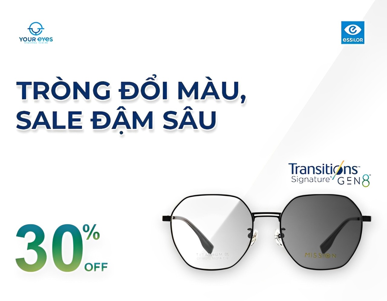 TRÒNG ĐỔI MÀU, SALE ĐẬM SÂU - Essilor